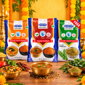 Dussehra Offer: Combo 1 (Rasam + Bisibelebath + Free Curry Leaves Powder)